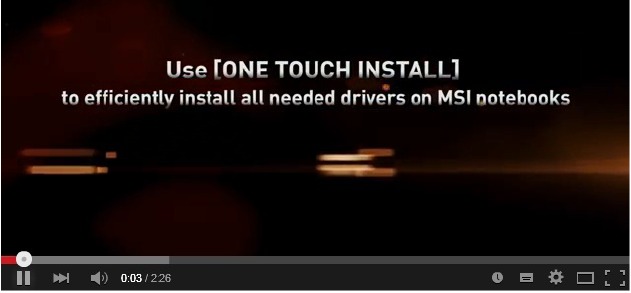 Aan de slag - MSI One Touch Install gebruiken