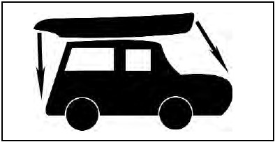 De Hobie Bravo vervoeren op het dak van een auto