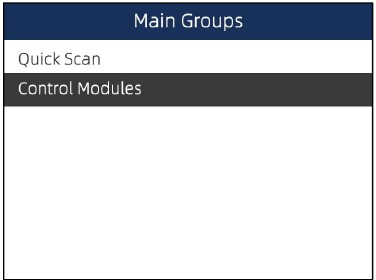 Selectie van de besturingsmodule - Besturingsmodules - Stap 1