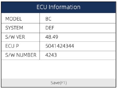 Diagnostische bewerkingen - ECU-informatie - Stap 2