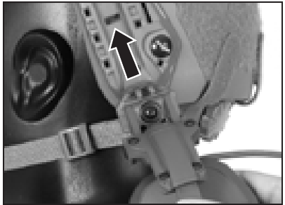 De headset aan de helm bevestigen - Stap 1