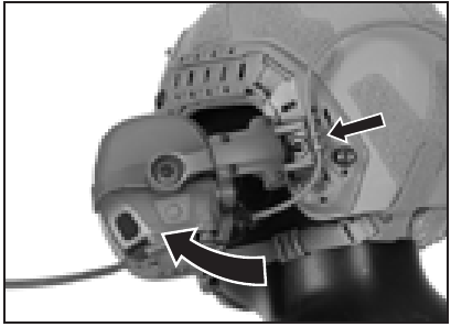 De headset aan de helm bevestigen - Stap 4