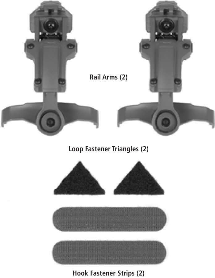 Het Helmet Rail Mount Kit gebruiken voor montage