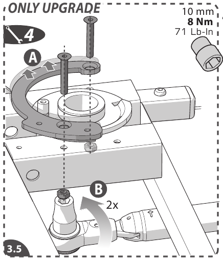 GEMOTORISEERDE DRAAISET - ALLEEN UPGRADE - Stap 1