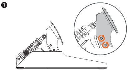 Installatie voetpedalen - Stap 1
