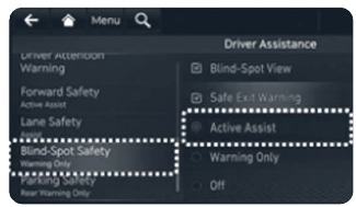 BLIND-SPOT COLLISION-WARNING - Stap 1