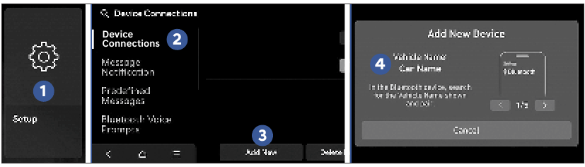 BLUETOOTH&reg;-TELEFOON KOPPELEN - Stap 1