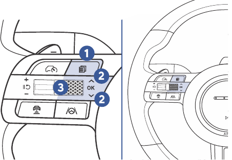 CLUSTER DISPLAY BEDIENING