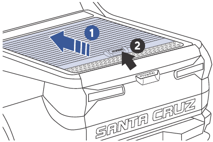 De Tonneau Cover openen - Stap 1