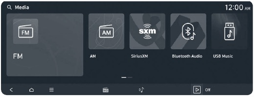 MEDIA BEDIENING - Hoofdmenu