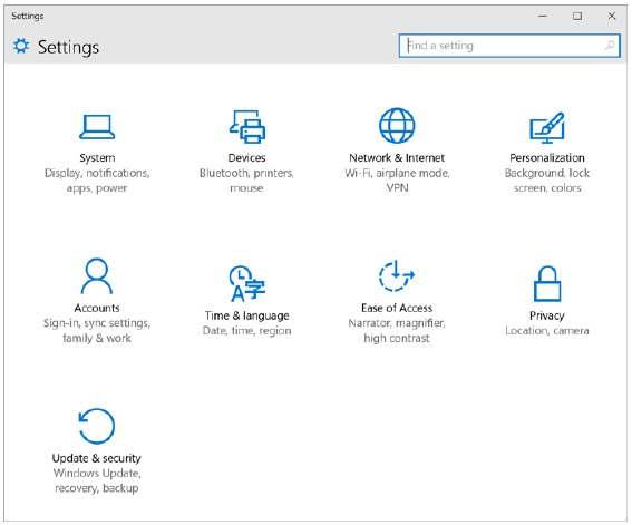 Kennismaken met Windows 10 - Instellingen
