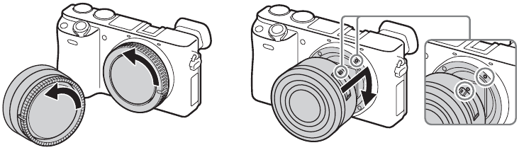 De lens bevestigen/verwijderen