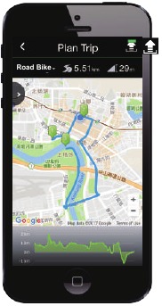 Een rit plannen via de Bryton Active App