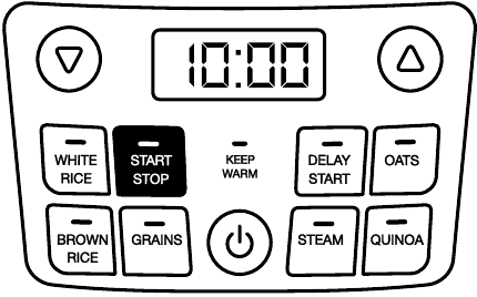 STEAM PROGRAM GEBRUIKEN - START STOP