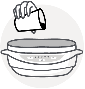 De basis van de Nutribullet baby-turbostomer met de witte sterilisatielade erop.