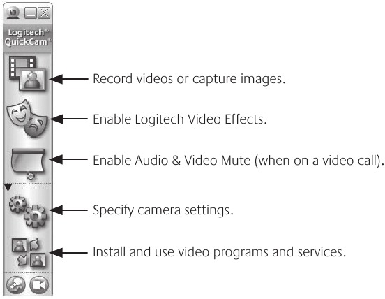 QuickCam-softwarefuncties