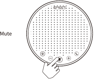 MIC-muteknop - Dempen