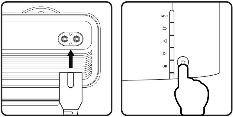 Projectorbediening - Stap 1