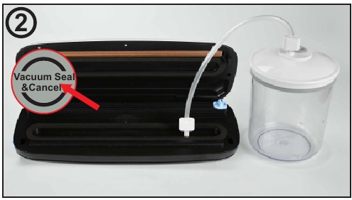Vacu&uuml;m sealen met accessoires - Stap 2