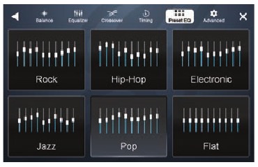 FABRIEKS-EQ AUDIO-INSTELLINGEN