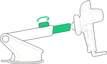 De mount aanpassen - Telescopische knop