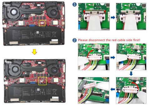 BATTERIJCONNECTOR LOSKOPPELEN - Demontage