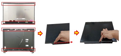 LCD Panel - Montage -Stap 1