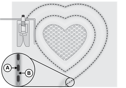 BEDIENING - Hand-Look Quiltsteek - Stap 2
