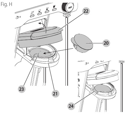 WERKING - Een capsule plaatsen - Stap 1