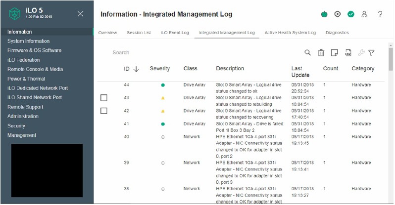 HPE iLO gebruiken om een probleem te identificeren - Stap 2