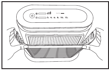 Het True HEPA-filter reinigen - Stap 3