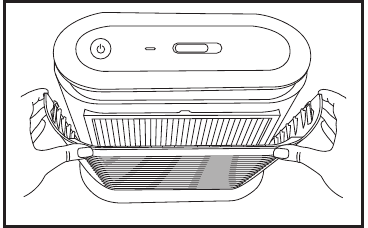 Het HEPA-filter reinigen - Stap 1
