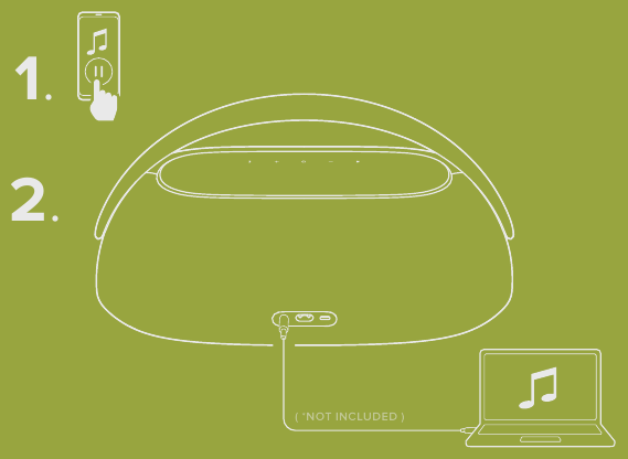 MUZIEK AFSPELEN VIA EEN AUDIOKABEL