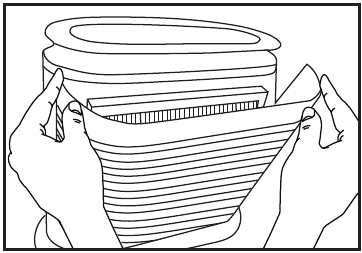 Het HEPA-filter reinigen - Stap 1
