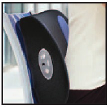 Massager achter rug plaatsen
