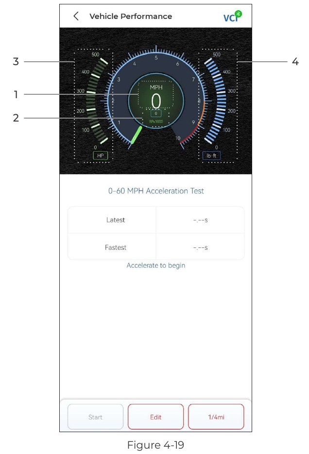 Een voertuigprestatietest uitvoeren - Stap 3