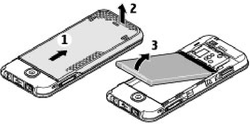 De SIM-kaart en batterij plaatsen - Stap 1