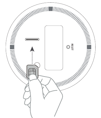 De nano-SIM-kaart plaatsen - Stap 2