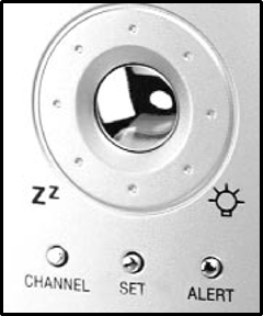 De knop Snooze/Licht