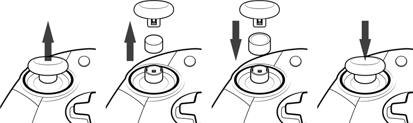 Joysticks, D-pad, joystickschacht en handgrepen - Stap 3
