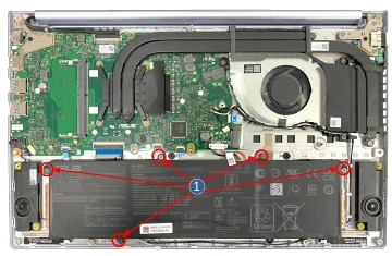 BATTERIJ Demontage - Stap 1