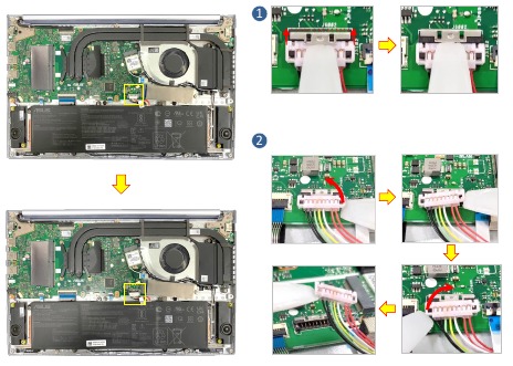 BATTERIJCONNECTOR LOSKOPPELEN - Demontage 