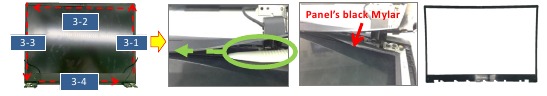 LCD BEZEL Demontage - Stap 2