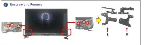 LCD PANEL Demontage - Stap 1