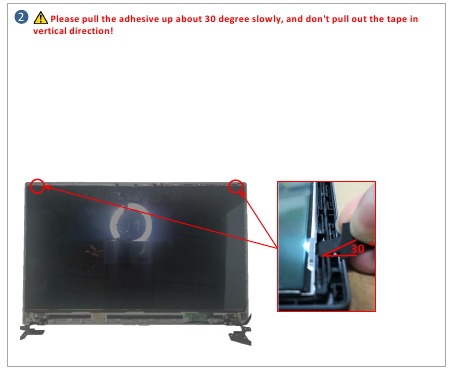 LCD PANEL Demontage - Stap 2
