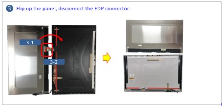 LCD PANEL Demontage - Stap 3