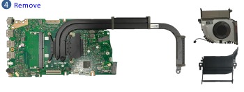 HOOFD BOARD (met thermische module) en VENTILATOR Demontage - Stap 4