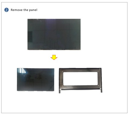 OLED LCD BKT + LCD PANEL Demontage - Stap 2