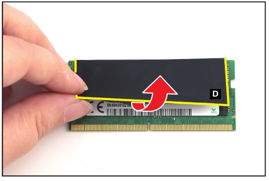 DIMM-module verwijderen - Stap 3