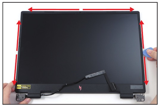 LCD-bezel verwijderen - Stap 2